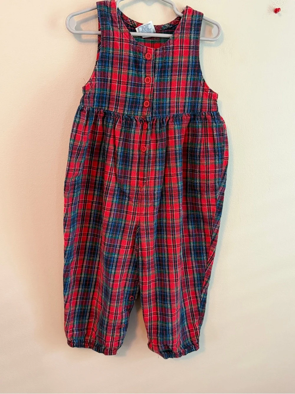 Oshkosh B'gosh Vintage Red Plaid Romper